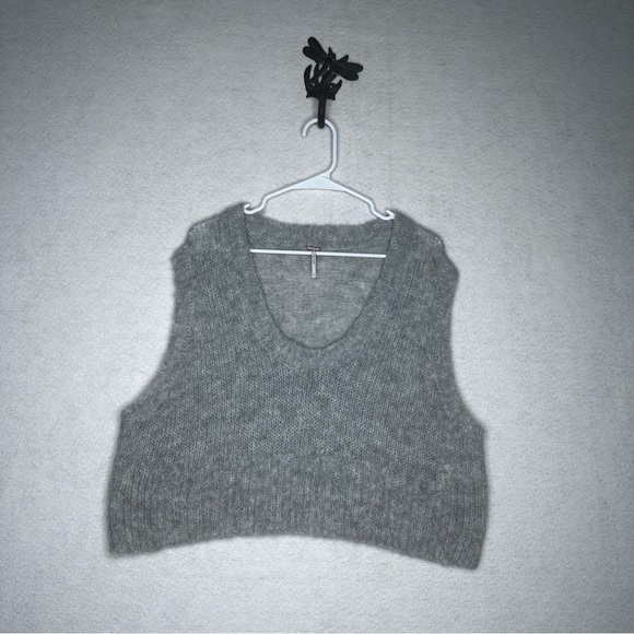 Free People Sweaters - Free People Dream Maker Vest - Light Gray - Size L